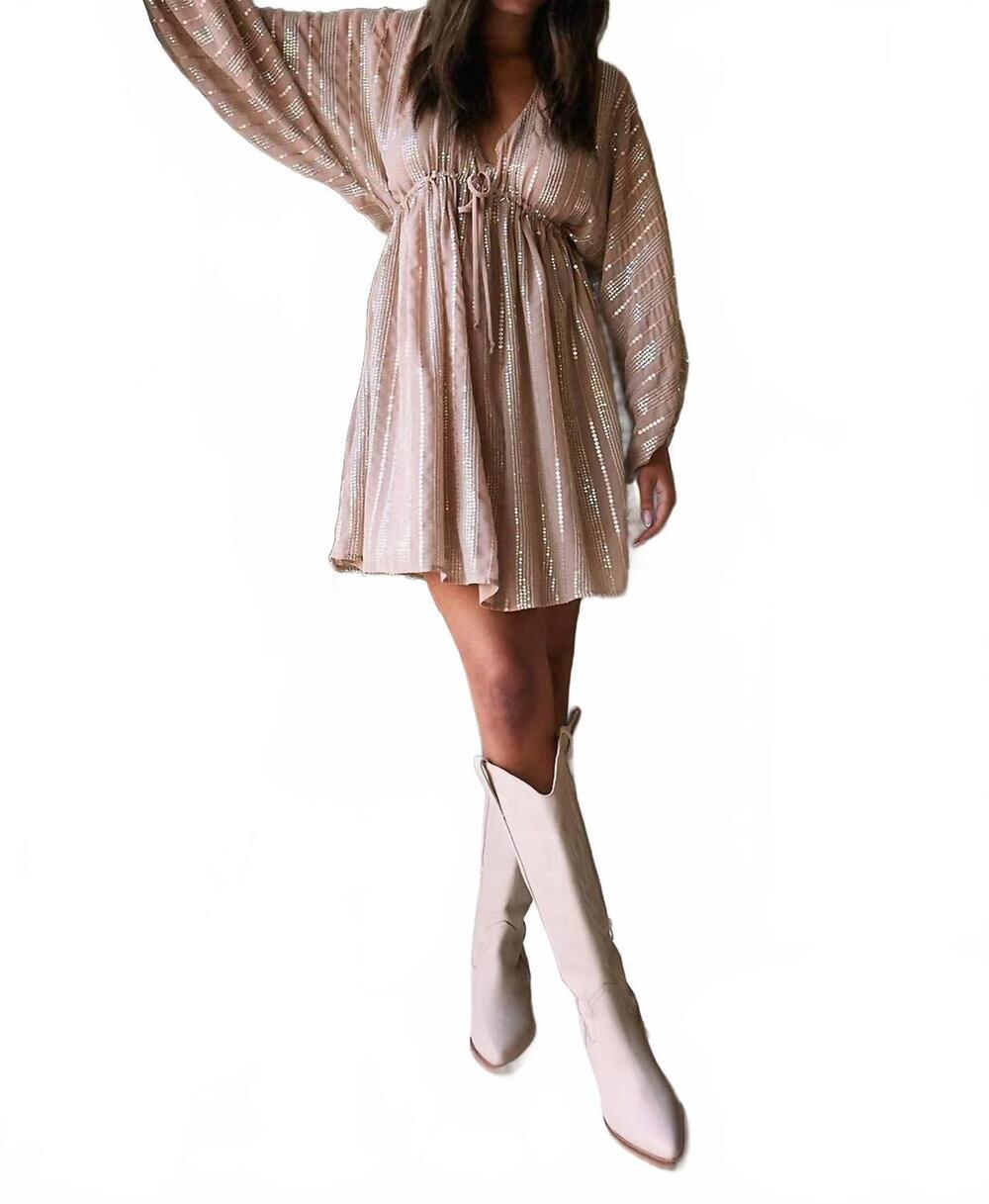 NEW SALTWATER LUXE neiman mini dress in champagne